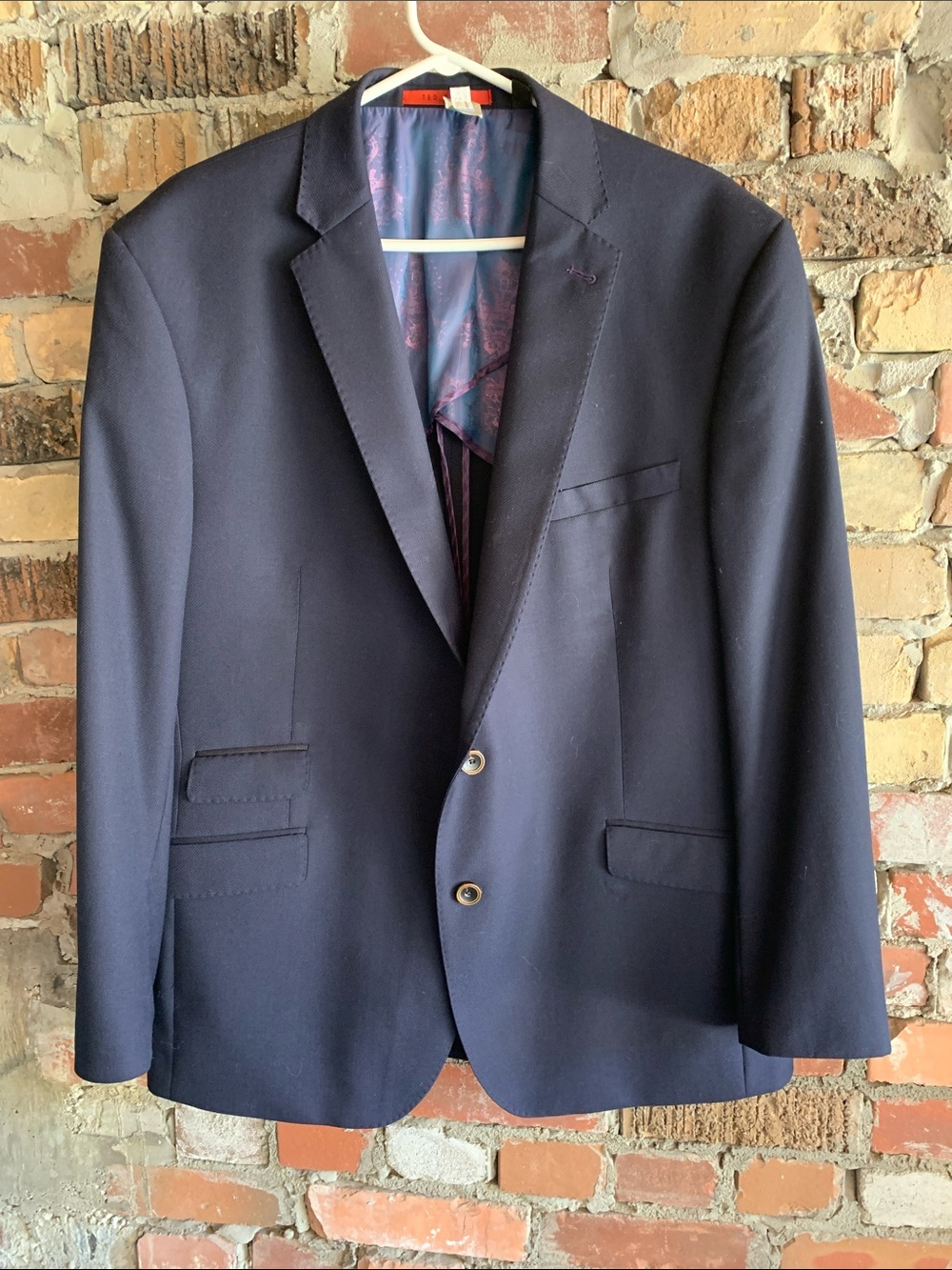 Ted Baker London Navy Two-Button Sport Coat with Paisley Lining